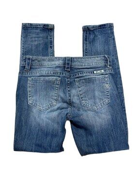 MISS ME JEANS MS51S1CK264 Mid Rise Cuffed Skinny Cotton Blue Women's Size 27